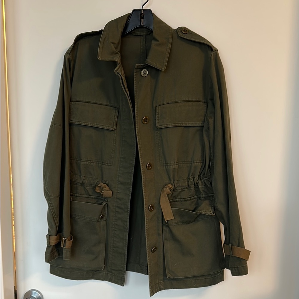 Women’s Theory Olive Green Military Jacket size P